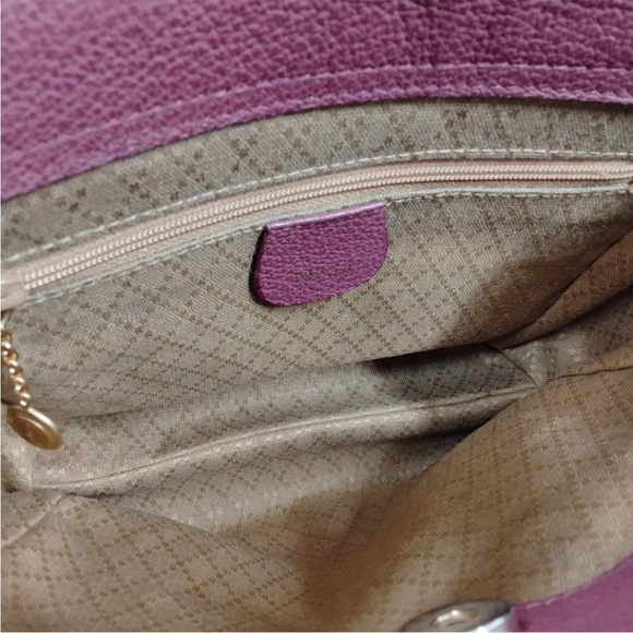 Gucci Purple Suede Bamboo Diana Crossbody Handbag with COA - some corner wear - Picture 12 of 17